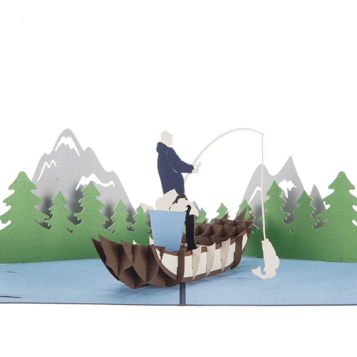 Cardology - Fishing Pop Up Card | Fishing Birthday Cards For Men, Fathers Day Cards, Birthday Card For Dad or Grandad