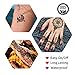 CLOOOUDS Temporary Tattoo Kit, 5 PCS Conical Temporary Art Tattoos Painting, 20 PCS Free Adhesive Stencils