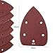 Coceca 100pcs Mouse Sander Pads, Detail Sandpaper Assorted 20 Each of 40 80 120 180 240 Grits, Hook and Loop Sanding Sheets for Detail Sander