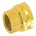 Gilmour Double Female Brass Swivel Connector Thread Size 1/2" NPT (F) to 3/4" NH (F) 805574-1001 primary