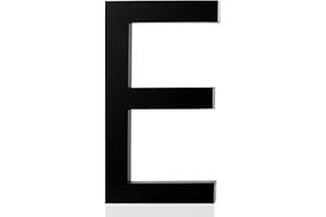 REAVOR 3 Inch Acrylic Frosted Matte Black Letter E, Adhesive House Letters and Numbers for Outside, Modern House Numbers for Apartment Door Farmhouse Mailbox Office Hotel, Address Numbers and Letters