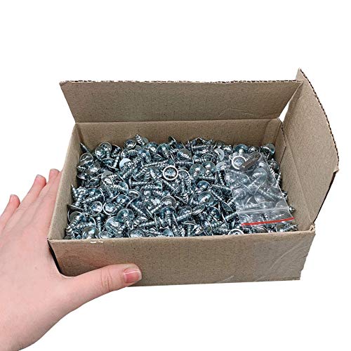 (500 Stück) verzinkter Stahl 6,0 x 16 mm Holzschrauben, Metallschrauben, modifizierter Halsspannkopf, selbstschneidend… – Bild 5