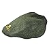 Carrolls Irish Gifts Dark Green Tweed Cap with Yellow Ireland Emblem