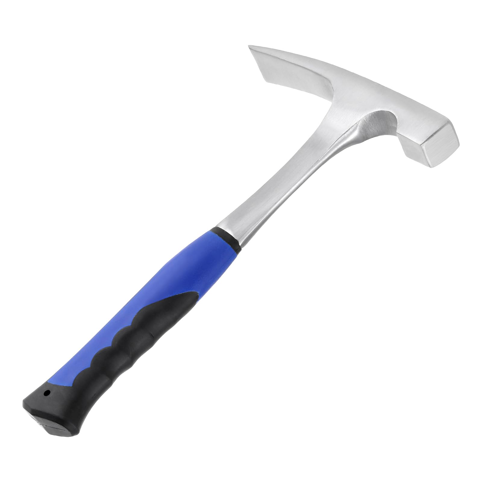 JAPCHET 29OZ Rock Pick Hammer, Flat Head Blue Brick Geologist Hammer with No Stick Grip for Exploration