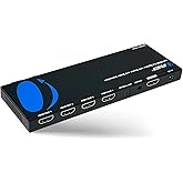 OREI 1x4 2.0 HDMI Splitter with Scaler Audio Extractor 4 Ports with Full Ultra HDCP 2.4K at 60Hz & 3D Supports EDID Control - UHDS-104A
