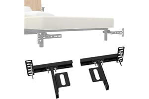 SUEMOSS Headboard Brackets for Metal Bed Frame, Universal Adjustable Brackets for Headboard with Footboard Extension Kit Fit Twin Full Queen King, Matte Black 2 Packs