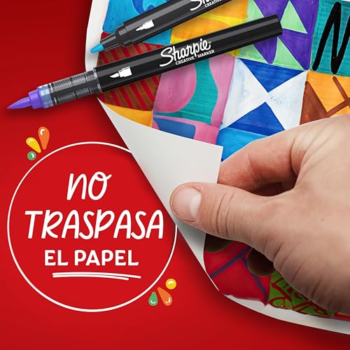 Marcadores Rotuladores acrílicos creativos de con punta de pincel base agua | Escribe en la mayoría de superficies | Materiales de arte y manualidades | Lila | 6 Piezas