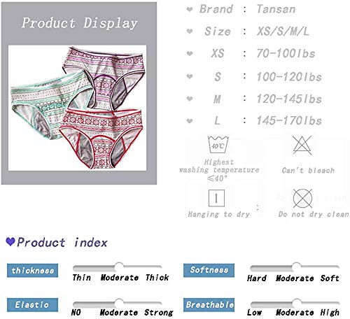 3 Pack Teens Protective Underwear Leakproof Panties Women Postpartum Briefs