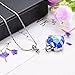 Beautiful Always In My heart Memorial Jewelry Stainless Steel&Crystal Heart Cremation Urn Pendant Necklace (Blue and Black)
