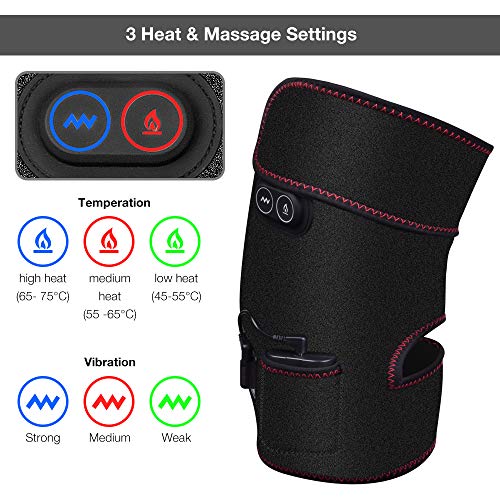 HailiCare Wireless Heated Knee Massager Vibration Knee for Reduce Knee