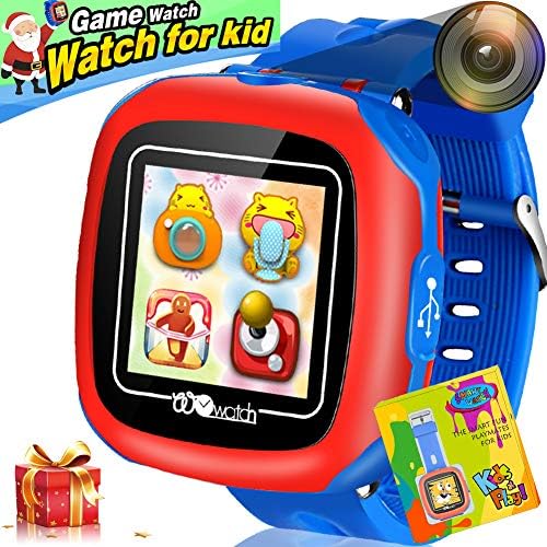 1.5'' Kids Game Smart Watch for Children Girls Boys with Touch Screen Camera 10 Games Pedometer Camera Holiday Toy Smartwatch Wrist Watch Health Monitor Electronic Learning Toys