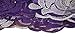 pqdaysun 5 Yards African Net Lace Fabrics Nigerian French Fabric Embroidered and Rhinestones Guipure Cord Lace (purple and white)