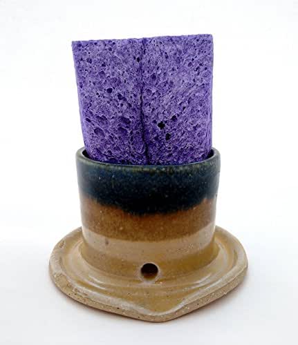 dish scrubber with holder