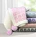 effe bebe Snow Owl Cotton Knit Sherpa Baby Blanket 30”x40” (Grey)
