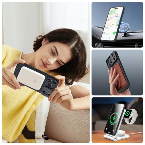 Nillkin Magnetic Case for iPhone 17 Pro, with Sliding Camera Cover, Slim Protective Case Compatible with iPhone 17 Pro 6.3 Inches, (Black)