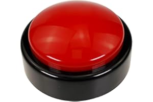 Neutral Talking Button Clock - Speaks The Time, Date and Day , for The Blind, Elderly or Visually impaired (Red)