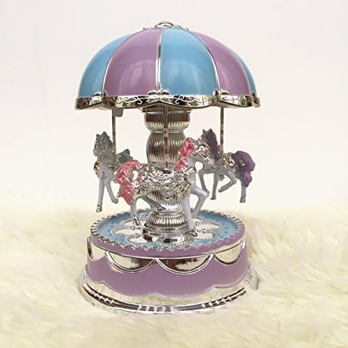 POPgifts Laxury Carousel Music Box,Korea Romantic Park Design,Blue by POPgifts
