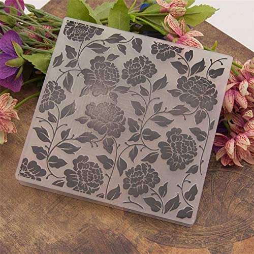 Welcome to Joyful Home 1PC Flower Leaves Background Embossing Folder for Card Making Floral DIY Plastic Scrapbooking Photo Album Card Paper DIY Craft Decoration Template Mold