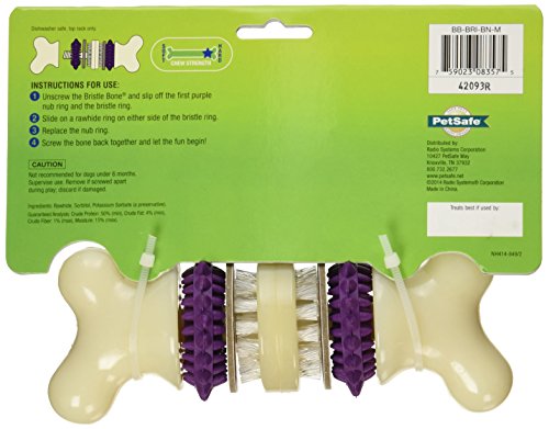 PetSafe Busy Buddy Bristle Bone Dog Toy, Medium