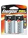 Energizer MAX D Alkaline Batteries, 2-Count