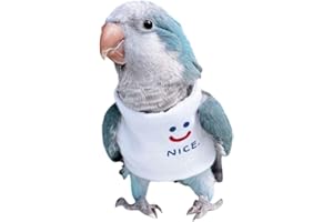 BARN ELEVEN Bird Costume Bird Diaper Flight Suit Bird Summer Clothes Cosplay Photo Prop for Parrots Lovebird Parakeet Cockatiel Small Animals Apparel (Without Diaper,Budgie)