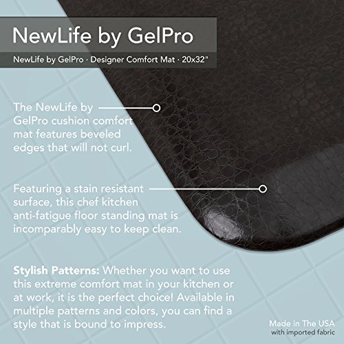 GelPro Designer Comfort ErgoFoam AntiFatigue Kitchen Floor Mat, 20