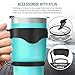 Atlin Tumbler [30 oz. Double Wall Stainless Steel Vacuum Insulation] Travel Mug [Crystal Clear Lid] Water Coffee Cup [Straw Included] (Turquoise) For Home,Office,School, Ice Drink, Hot Beverage