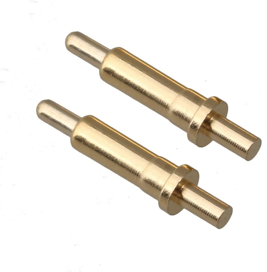 Mxfans Gold-plated 9mm Long 2.0mm Pin Head Copper Thimble Probes Spring Pin Pack of 100, Small - Image 4
