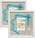 Tasse Verre 12x12 White Display Shadow Box (2-Pack) Frame w/Linen Background and 16 Stick Pins - Ready to Hang Shadowbox Picture Frame - Box Display Baby Memorabilia Wedding