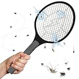 Bugzoff Electric Fly Swatter [Destroys Insects in Seconds] Mosquito Repellent & Insect Bug Killer Best Zapper Racket for Flies - Swat Wasp Insect Repellent Indoor and Outdoor Trap & Zap Pest Control