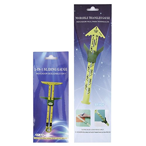 AhlsenL 2 Pack Sliding Gauges - Triangles Gauge & T Gauge 5-in-1 Sewing Gauge Multi-Functional Measuring Tool No-Hassle Easy Marking