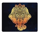 Vintage Elephant with Ornate Lotus Mandala Crown