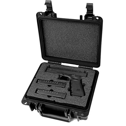 Air Tight Water Tight Military Grade Chemical Resistant Pistol Gun Case for Glock 34, 35, 41 by Quick Fire