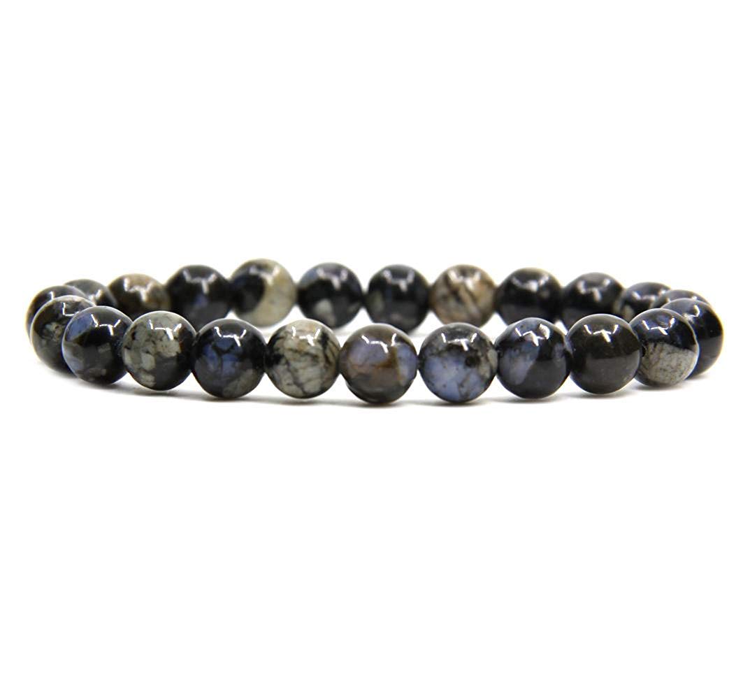 Natural Llanite Gemstone 8mm Round Beads Stretch