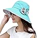 Siggi Bucket Boonie Cord Fishing Beach Cap Summer Sun Hat Wide Brim for Women UPF50+ Blue