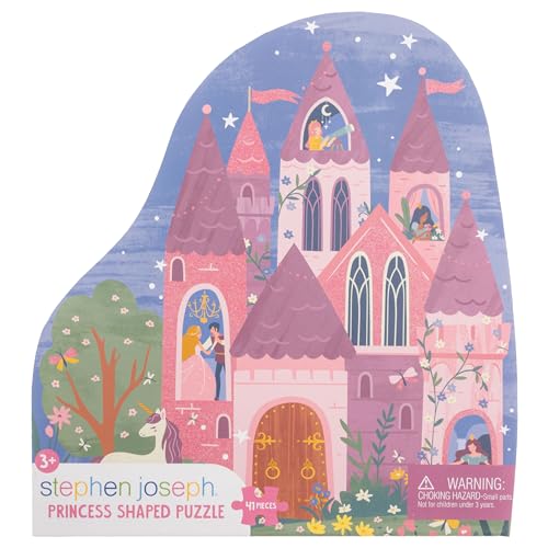Stephen Joseph, Shaped Jigsaw Puzzle, 40 Pieces Preschool Toddler Puzzles, Princess