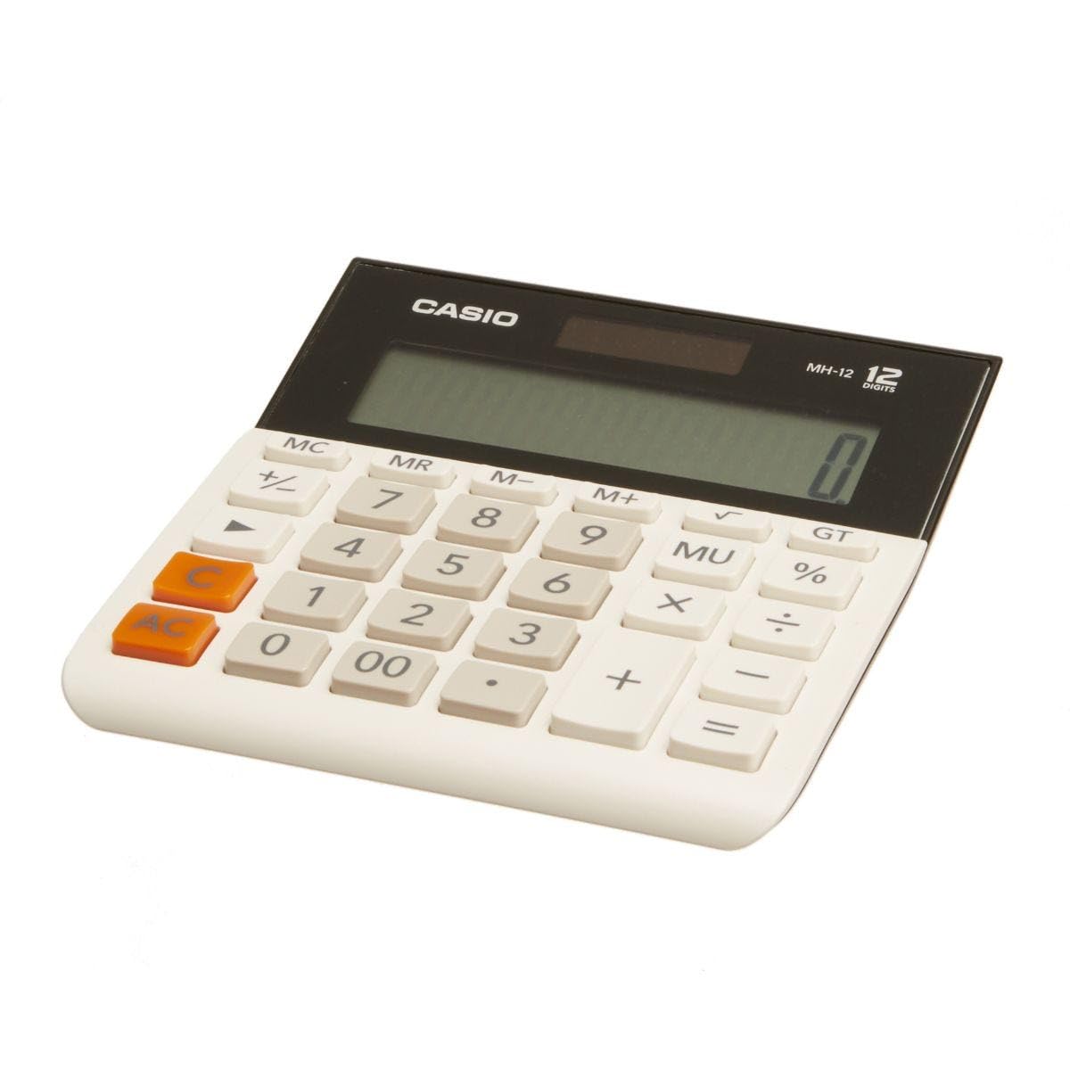 Casio MH12-WES Wide 12 Digit Calculator - White