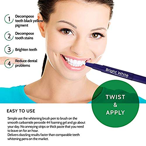 Teeth Whitening Pen (2 Pack), Safe 35% Carbamide Peroxide Gel, 20+ Uses, Effective, Painless, No Sensitivity, Travel-Friendly, Easy to Use, Beautiful White Smile, Natural Mint Flavor - Thumbnail 4