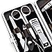 ALICE 12 Pcs Stylish Nail Care Personal Manicure & Pedicure Set, Grooming Kit-Plaid