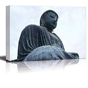 Canvas Prints Wall Art - Gautama Buddha Statue in Japan | Modern Wall Decor/Home Decoration Stretched Gallery Canvas Wrap Giclee Print. Ready to Hang - 12" x 18"