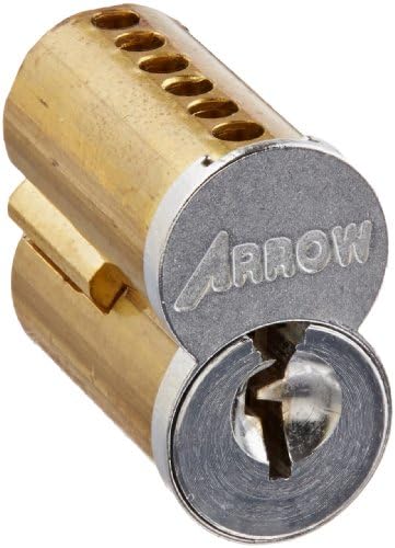 Arrow Lock 100CRP Satin Chrome Brass 6-Pin Pointe Interchangeable Uncombinated Core, 1D Keyway (Pack of 1)