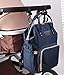 Diaper Bag Backpack, Multi-Function Waterproof Baby Nappy Changing Bag with Insulated Bottle Pocket, Durable Stylish & Large Capacity (Dark Blue)