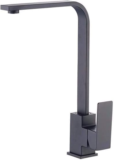 Grifos de acero inoxidable 304 Mezclador de fregadero de cocina negro