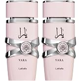 Lattafa Yara for Women Eau de Parfum Spray, 3.4 Ounce (Pack of 2)