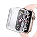 Sfmn PC Hard Clear Watch Case Compatible/Replacement for Apple Watch Series 4 40MM / iWatch 4 Case Bumper Ultra-Slim Cystal Clear Full Coverage All-Around PC Hard Cover Case (PC Clear+Gray)