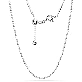 LeCalla 925 Sterling Silver Italian Jewelry Adjustable Chain Necklace, Sliding Bolo Chain Necklace for Women Slider Chain 14 to 24 Inch.