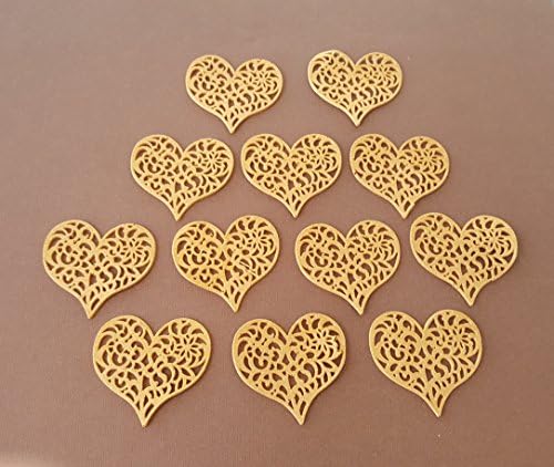 12 Edible Gold Heart " You Are Precious As Gold" Design Topper - Ready to Use