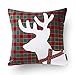 Phantoscope New Merry Christmas 100% Cotton Embroidery Santa Tree Socks Reindeer Throw Pillow Case Cushion Cover 18