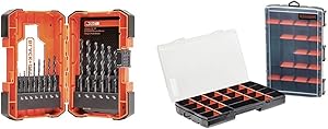 beyond by BLACK+DECKER Drill Bit Set, 14-Piece with Tool Organizer, 22-Compartment, 2-Pack (BDA14BODDAEV & BDST60714AEV)