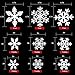 Coogam 135 PCS Christmas Decorations Snowflake Window Sticker Set of 5 Sheet DIY Window Cling - Removable Snow Decal for Mirror Glass Door Car Body Holiday Xmas